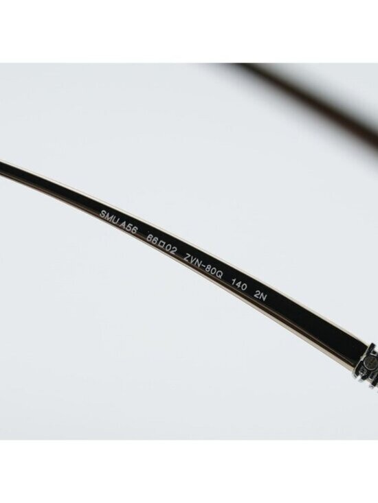 Miu Miu MUA56S ZVN80Q Sunglasses Pale Gold Geometric Frame, Dark Grey Lenses main image 5